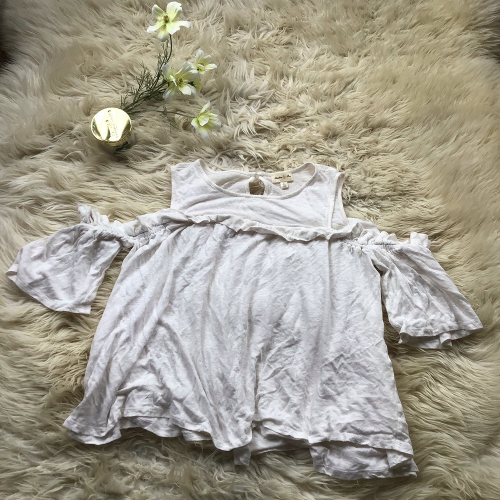 Anthropologie Meadow Rue Cold Shoulder Top
